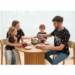 Футболка мужская KAFTAN "Xmas family" размер, черный
