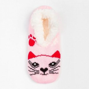 Носки детские с мехом внутри «Кошечка», цвет розовый, размер 14-16 (24-27)