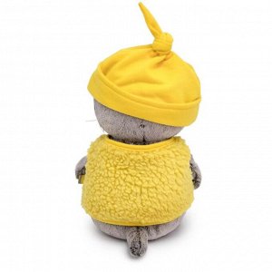 BUDI BASA Мягкая игрушка «Басик Baby в шапочке и меховом жилете», 20 см