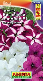 Петуния Вишневый пломбир F1 крупноцветковая ампельная, смесь сортов