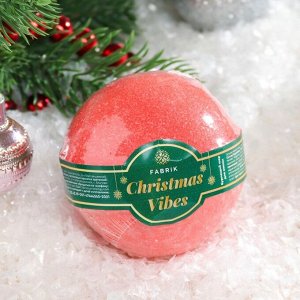 Бомбочка для ванны Christmas Vibes, красный, 120 г