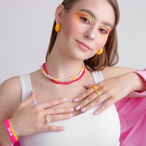 Силиконовый браслет «Ой всё» женский, цвет розово-белый, 20 см