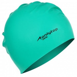 Шапочка для плавания взрослая ONLYTOP Swim, резиновая, обхват 54-60 см, цвета микс