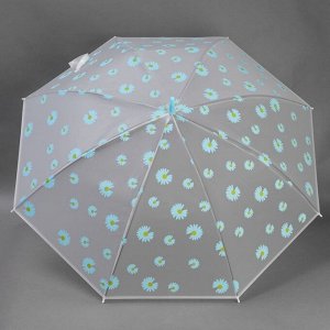 Зонт - трость полуавтоматический «Цветочки», 8 спиц, R = 46 см, цвет МИКС
