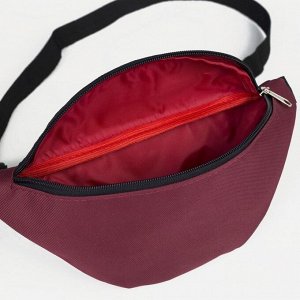 Поясная сумка на молнии, цвет бордовый