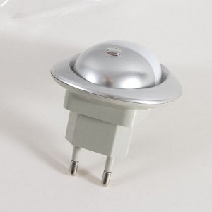 RISALUX Ночник &quot;Светлячок&quot; с датчиком освещения, 3_LED х 1 Вт, 10 см (220В) серебристый