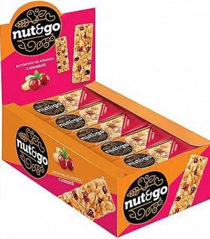 Nut&Go Батончик с арахисом и клюквой 18 шт по 42 г