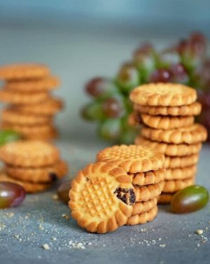 Печенье сахарное неглазированное С изюмом классическое