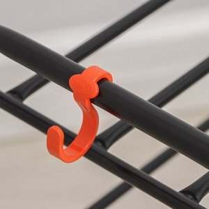Подставка для обуви, 3 яруса, 65х30х48 см, цвет чёрный
