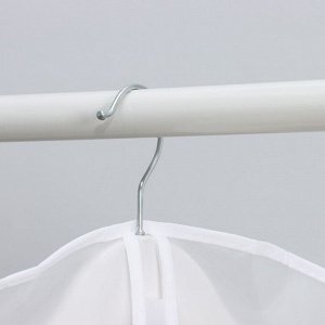 Чехол для одежды, 80x60 см, PEVA, цвет белый