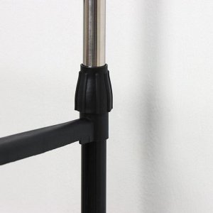 Вешалка - стойка напольная для одежды Доляна, телескопическая, 2 перекладины, 80(145) x 43x90(160) см