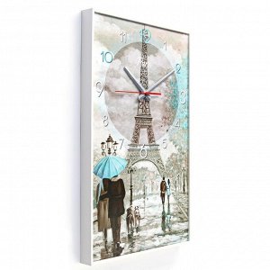 Часы-картина настенные, интерьерные "Париж", плавный ход, 57 х 35 х 4 см