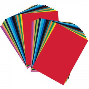 Набор картона и бумаги А4 мелованные (картон 16 л. 8 цветов, бумага 16 л. 16 цветов), BRAUBERG, 113566