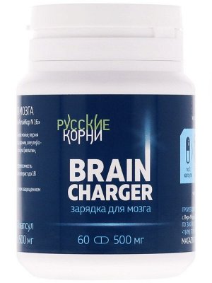 Капсулы "Brain charger" Зарядка для мозгов с ежовиком, женьшенем, L-аргинином. 60 капсул