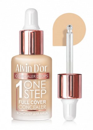 ALVIN D'OR CFD-1 Консилер для лица 1 ONE STEP CONCEALER DROPS 8мл. (тон 01 - слоновая кость)