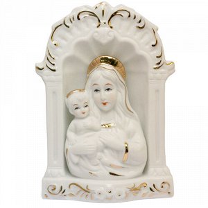 Светильник Мадонна с ребенком фарфор цветной 18 см