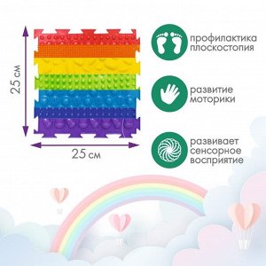 Модульный массажный коврик ОРТОДОН, набор №4 Радуга