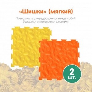Модульный массажный коврик ОРТОДОН, набор №8 «Лесная тропинка», 8 шт.