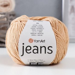 Пряжа "Jeans" 55% хлопок, 45% акрил 160м/50гр (07 карамель)