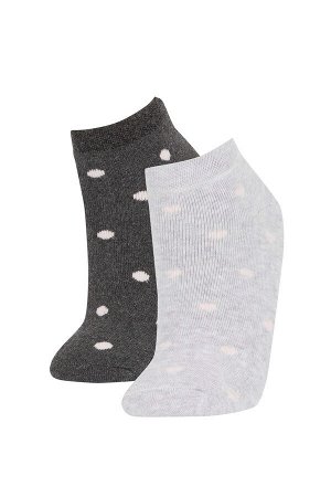 Набор из двух женских махровых носков из хлопка