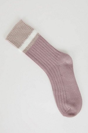 Женские хлопковые одинарные зимние носки