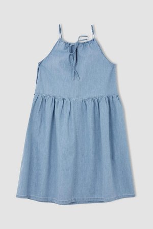 Джинсовое мини-платье