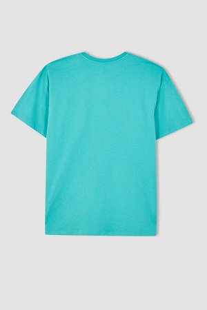 Defacto Fit Обычный крой Минималистичная экологичная футболка с принтом