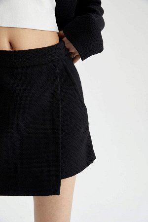 Текстурированная мини-юбка из твида
