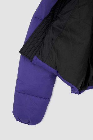 Надувное пальто стандартной посадки с цветными блоками
