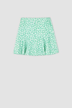 Классная короткая юбка с цветочным принтом