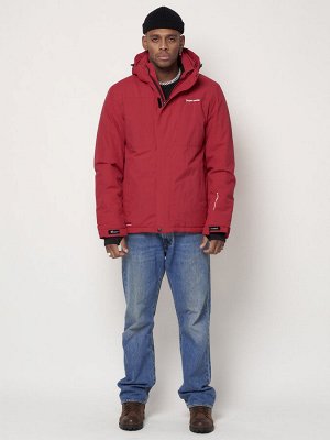 Горнолыжная куртка мужская красного цвета 88820Kr