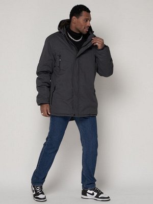 MTFORCE Парка мужская зимняя с мехом серого цвета 92112Sr