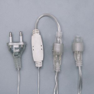 УЦЕНКА Гирлянда «Бахрома», 3?0.6 м, IP44, УМС, 160 LED, 220 В, прозрачная нить, свечение белое