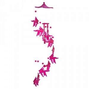 Музыка ветра Рыбки 75 см, розовый