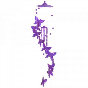 Музыка ветра Бабочки 75 см, фиолетовый