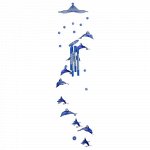 Музыка ветра Дельфины 75 см синий