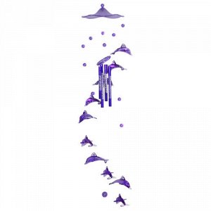 Музыка ветра Дельфины 70 см, фиолетовый