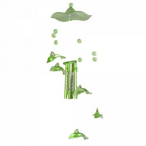 Музыка ветра Дельфины 40 см, зеленый