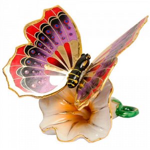 Бабочка 7 см фарфор цветной