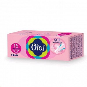 Ola Super Plus тампоны (16шт) шелков.поверхн. гигиенич. карт./уп 1 уп. / 24шт / 2278 / 632082,502278,036922
