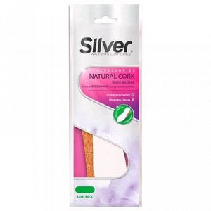 Silver Стельки д/обуви пробка р.33-45 1шт пакет / 24шт / TB4003-00 / 000730