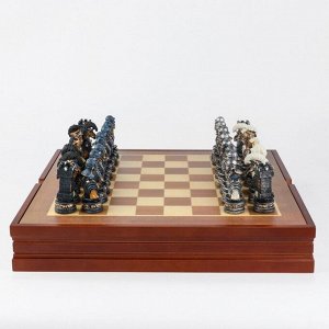Шахматы деревянные подарочные сувенирные «Долина смерти», 36x36 см, король h=7.5 см, пешка h=6.5 с