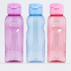 Бутылка для воды, 650 мл, "Флорес", 4.7 х 22 х 7 см, микс