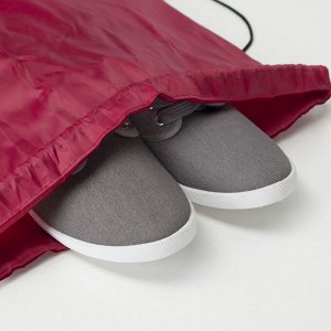 Мешок для обуви на шнурке, цвет бордовый