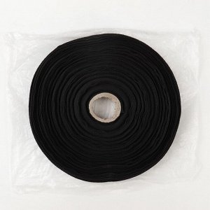 Лента брючная, 15 мм, 50 ± 1 м, цвет чёрный