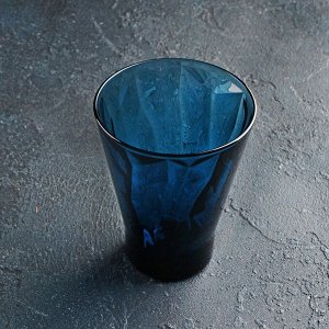 Стакан низкий «Шетланд Скульптура», 300 мл, цвет синий