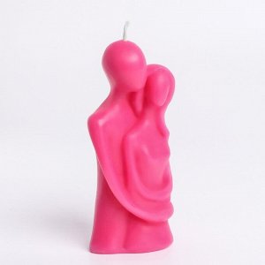 Свеча фигурная в подарочной коробке "Влюбленные", 12 см, розовый