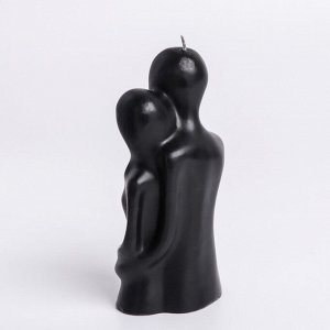 Свеча фигурная в подарочной коробке "Влюбленные", 12 см, черная