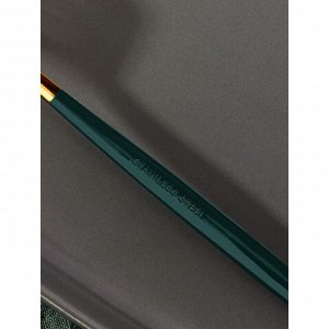 СИМА-ЛЕНД Вилка столовая Magistro «Блинк», 21,5?3 см, на подвесе, зелёная ручка, цвет металла золотой