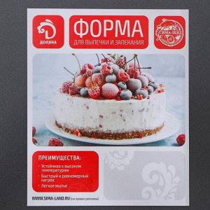 Противень для выпечки Доляна «Софт. Прямоугольник», 40.5x25.5x5.5 см, с силиконовыми ручками, антипригарное покрытие, чёрный
